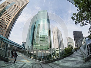 Skyscrapers at Shiodome District Tokyo